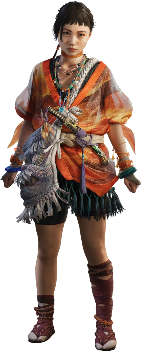 Official full-body character art of Izumo no Okuni
