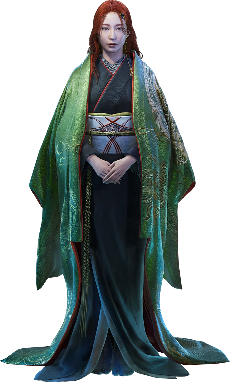 Official full-body character art of the Oni Lady